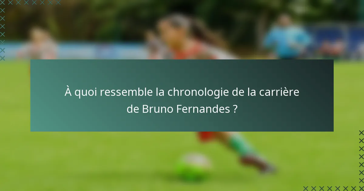 À quoi ressemble la chronologie de la carrière de Bruno Fernandes ?