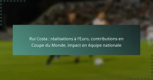 Rui Costa : réalisations à l’Euro, contributions en Coupe du Monde, impact en équipe nationale